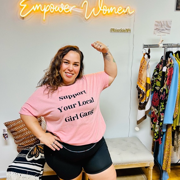 Support Your Local Girl Gang flowy tee - Picture 3 of 4